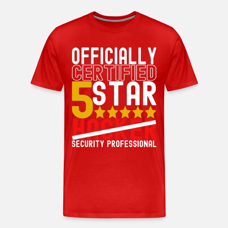 Programmierer Cyber Security - Männer Premium Bio T-Shirt - Rot