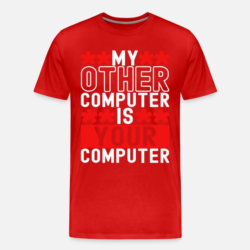 Programmierer Cyber Security - Männer Premium Bio T-Shirt - Rot