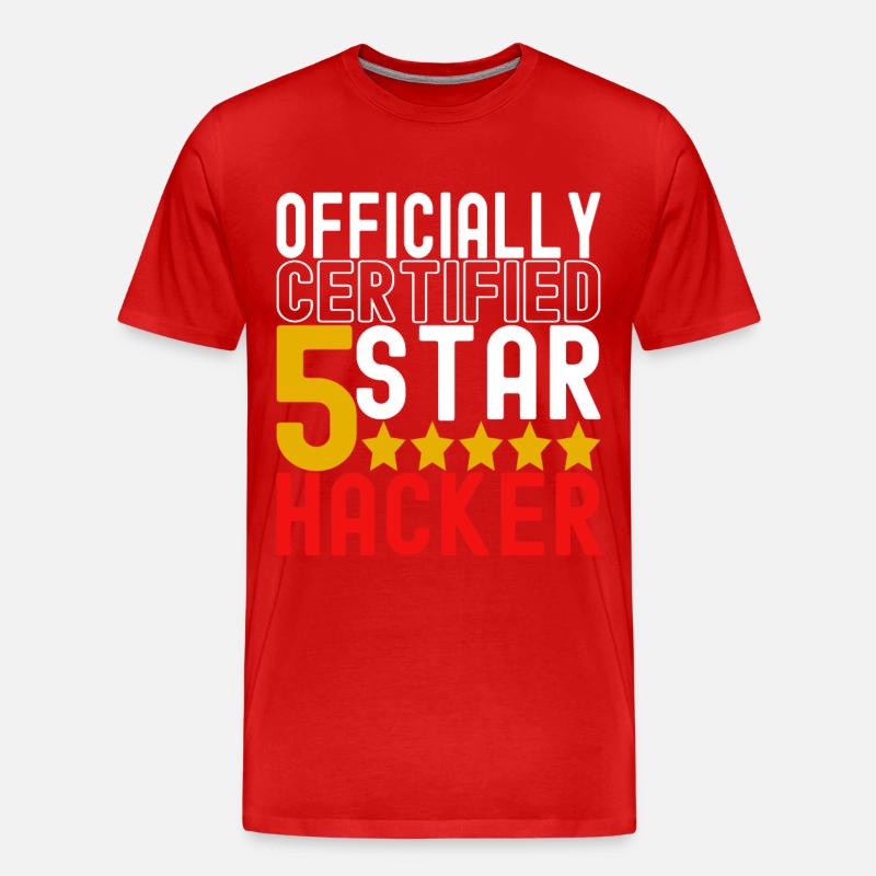 Programmierer Cyber Security - Männer Premium Bio T-Shirt - Rot