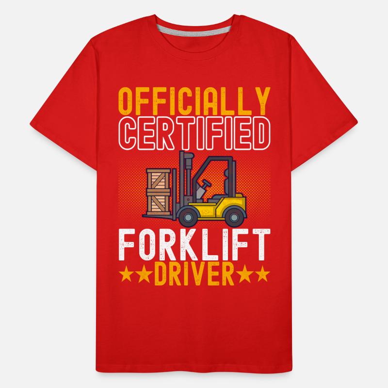 Gabelstapler Gabelstaplerfahrer Männer Premium Bio T-Shirt