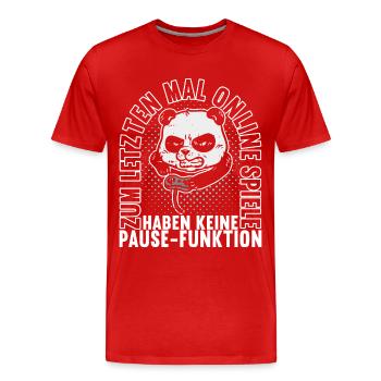 Gaming Gamer - Männer Premium Bio T-Shirt - Rot - Vorne - Damien (186cm)