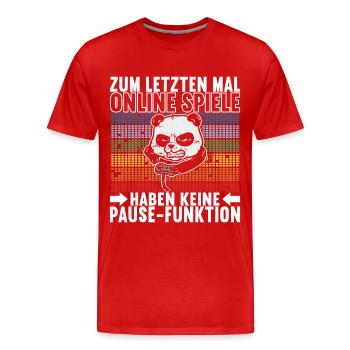 Gaming Gamer - Männer Premium Bio T-Shirt - Rot - Vorne - Damien (186cm)