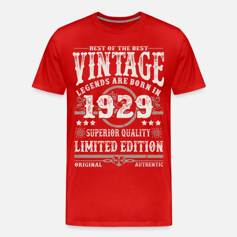 Legenden werden 1929 geboren - Männer Premium Bio T-Shirt - Rot