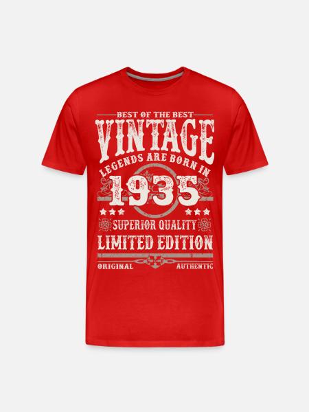 Legenden werden 1935 geboren - Männer Premium Bio T-Shirt - Rot