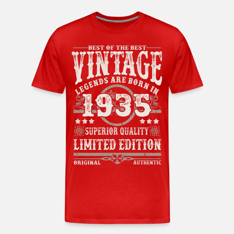 Legenden werden 1935 geboren - Männer Premium Bio T-Shirt - Rot