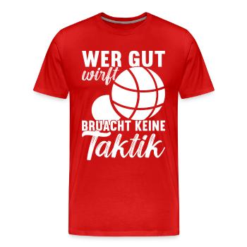 Boule Boulespieler - Männer Premium Bio T-Shirt - Rot - Vorne - Damien (186cm)