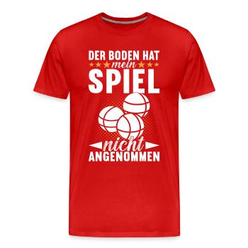 Boule Boulespieler - Männer Premium Bio T-Shirt - Rot - Vorne - Damien (186cm)