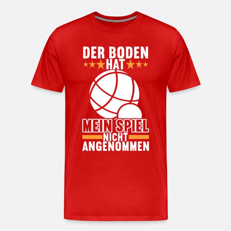 Boule Boulespieler - Männer Premium Bio T-Shirt - Rot