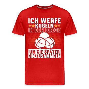 Boule Boulespieler - Männer Premium Bio T-Shirt - Rot - Vorne - Damien (186cm)