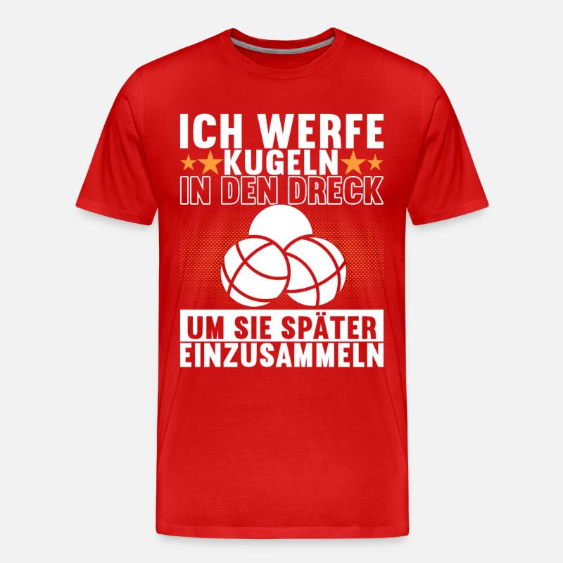 Boule Boulespieler - Männer Premium Bio T-Shirt - Rot