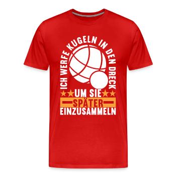 Boule Boulespieler - Männer Premium Bio T-Shirt - Rot - Vorne - Damien (186cm)