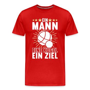 Boule Boulespieler - Männer Premium Bio T-Shirt - Rot - Vorne - Damien (186cm)