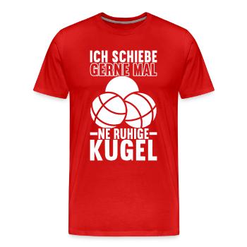 Boule Boulespieler - Männer Premium Bio T-Shirt - Rot - Vorne - Damien (186cm)