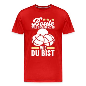 Boule Boulespieler - Männer Premium Bio T-Shirt - Rot - Vorne - Damien (186cm)