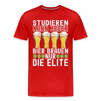 Bierbrauer Bier Brauen - Männer Premium Bio T-Shirt - Rot - Vorne - Damien (186cm)