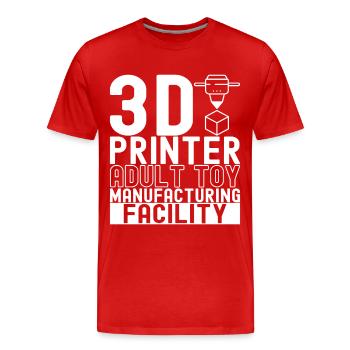 3 D Drucken - Männer Premium Bio T-Shirt - Rot - Vorne - Damien (186cm)