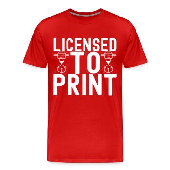 3D printing - Men's Premium Organic T-Shirt - red - Front - Damien (186cm)