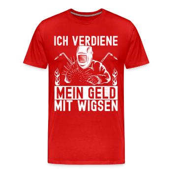 Soudeurs Soudage - T-shirt bio Premium Homme - rouge - Devant - Damien (186cm)