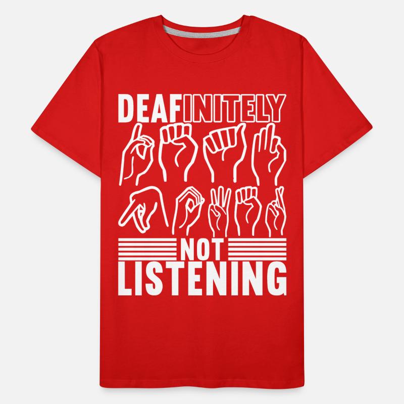 Deaf Deaf Mute Deaf Men's Premium Organic T-Shirt