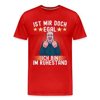 Ruhestand Rente - Männer Premium Bio T-Shirt - Rot - Vorne - Damien (186cm)