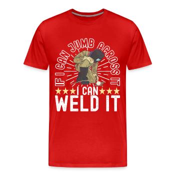 Schweißer Schweißen - Männer Premium Bio T-Shirt - Rot - Vorne - Damien (186cm)