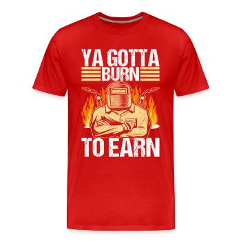 Soudage par soudeur - T-shirt bio Premium Homme - rouge - Devant - Damien (186cm)