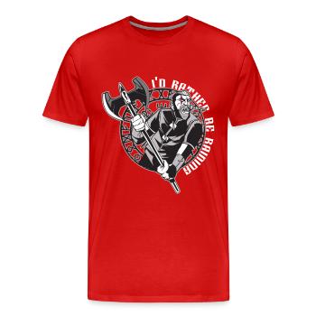 Vikinger Nordisch - Männer Premium Bio T-Shirt - Rot - Vorne - Damien (186cm)