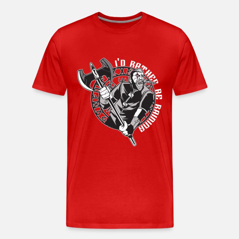 Vikinger Nordisch - Männer Premium Bio T-Shirt - Rot