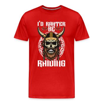 Vikinger Nordisch - Männer Premium Bio T-Shirt - Rot - Vorne - Damien (186cm)