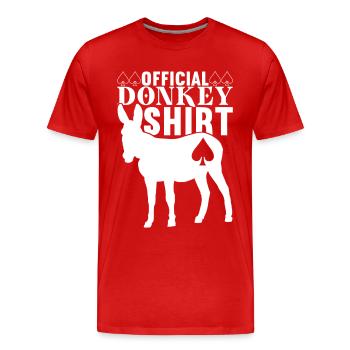 Poker Poker Player Casino - Men's Premium Organic T-Shirt - red - Front - Damien (186cm)