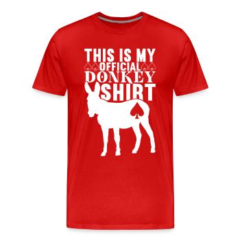 Poker Poker Player Casino - Men's Premium Organic T-Shirt - red - Front - Damien (186cm)