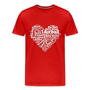 Poker Poker Player Casino - T-shirt bio Premium Homme - rouge - Devant - Damien (186cm)