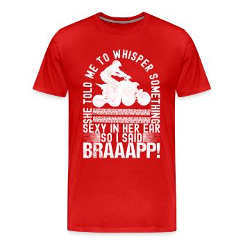 Quad Bike Quadfahrer - Männer Premium Bio T-Shirt - Rot - Vorne - Damien (186cm)