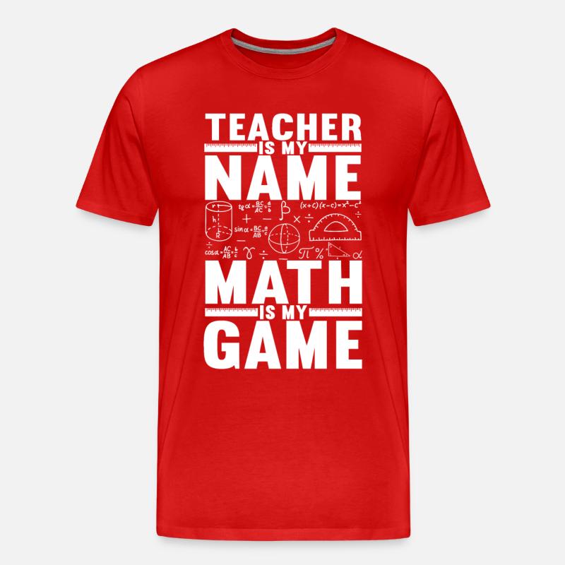 Mathe Mathelehrer - Männer Premium Bio T-Shirt - Rot