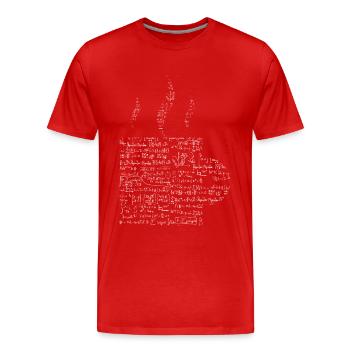 Professeur de mathématiques - T-shirt bio Premium Homme - rouge - Devant - Damien (186cm)