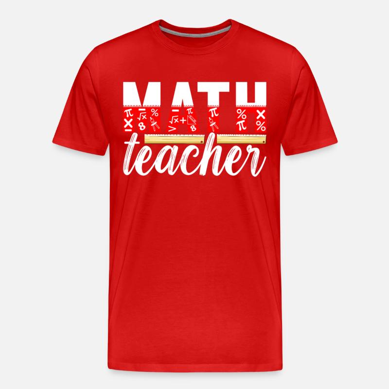Mathe Mathelehrer - Männer Premium Bio T-Shirt - Rot
