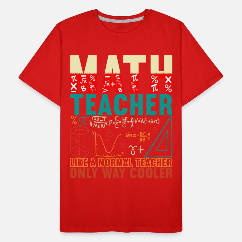 Math Math Teacher Men's Premium Organic T-Shirt