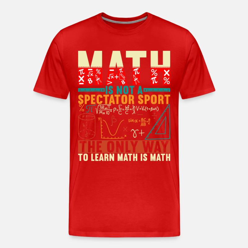 Mathe Mathelehrer - Männer Premium Bio T-Shirt - Rot