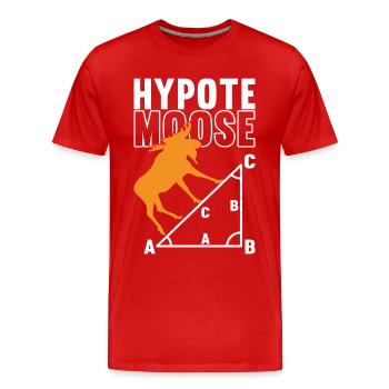 Professeur de mathématiques - T-shirt bio Premium Homme - rouge - Devant - Damien (186cm)
