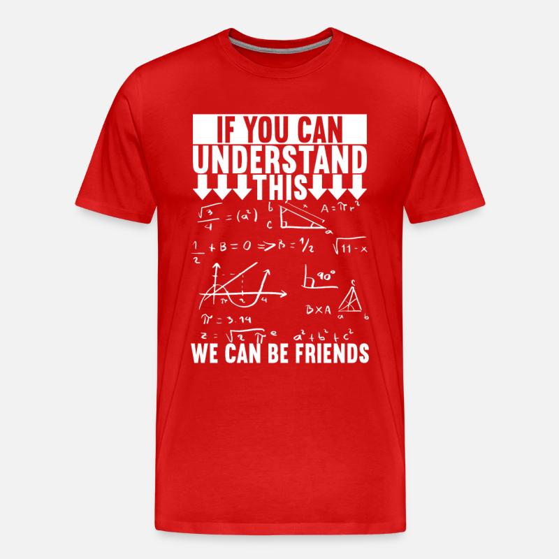 Mathe Mathelehrer - Männer Premium Bio T-Shirt - Rot