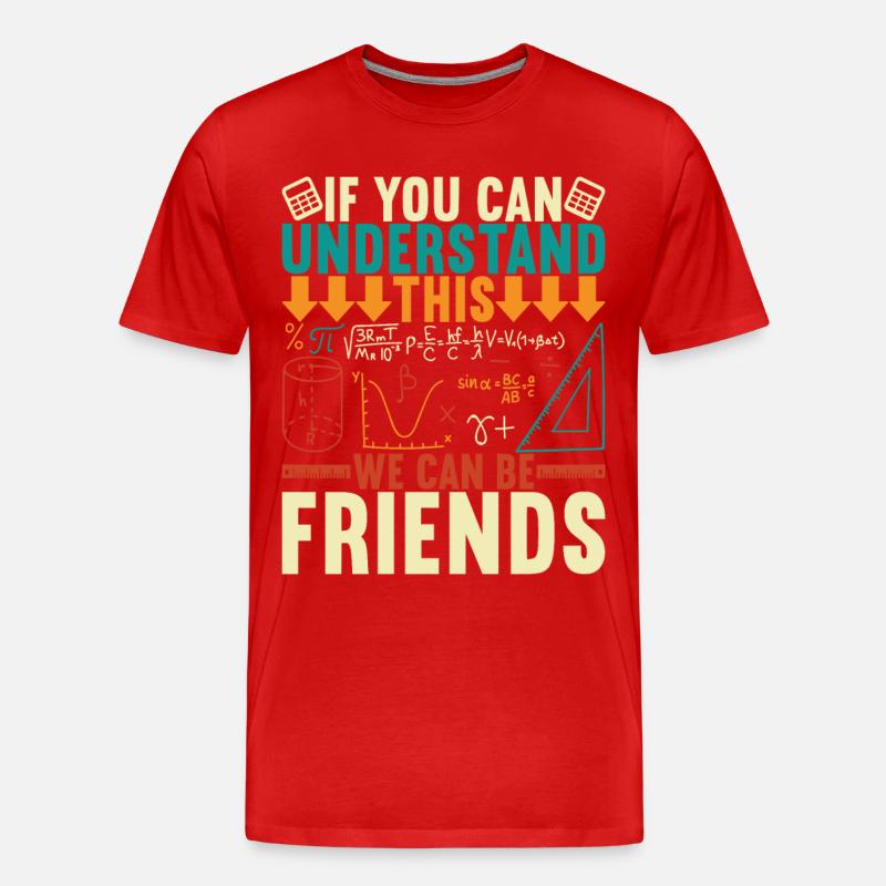 Math Math Teacher - Men's Premium Organic T-Shirt - red