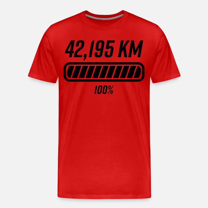 Marathon Marathon Runner Loading Course - Men's Premium Organic T-Shirt - red