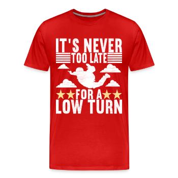 Parachute Parachutist - Men's Premium Organic T-Shirt - red - Front - Damien (186cm)