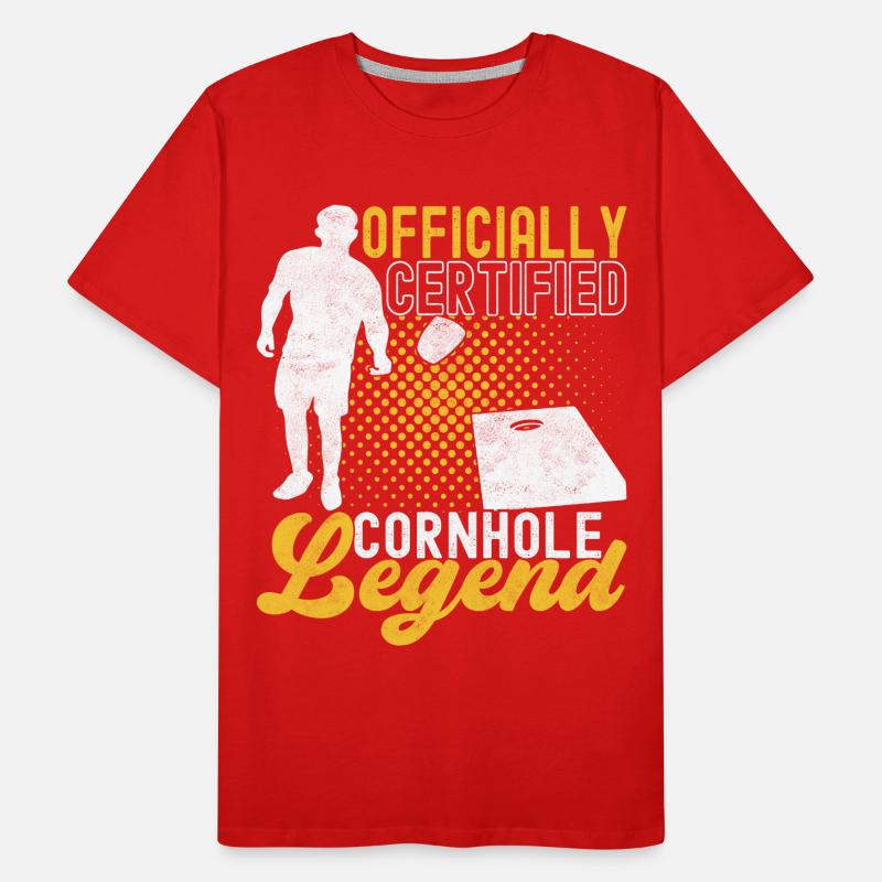 Cornhole Player Cornhole Board T-shirt bio Premium Homme