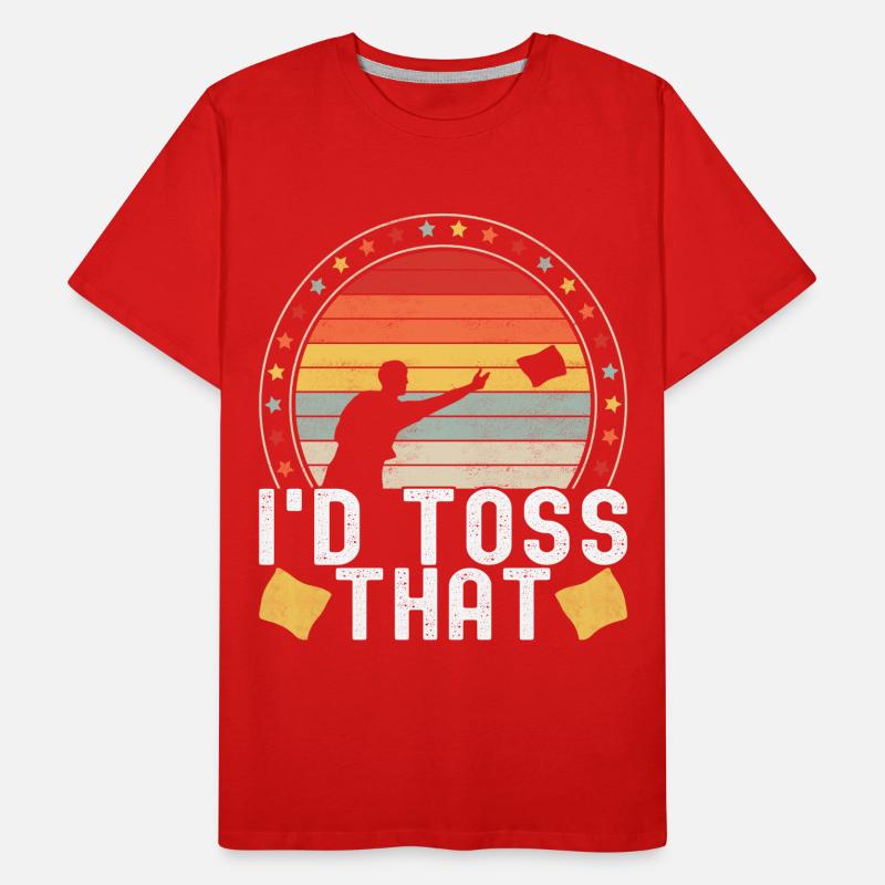 Cornhole Player Cornhole Board T-shirt bio Premium Homme