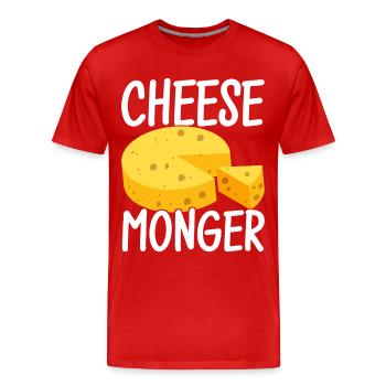Amateurs de fromage Gouda - T-shirt bio Premium Homme - rouge - Devant - Damien (186cm)