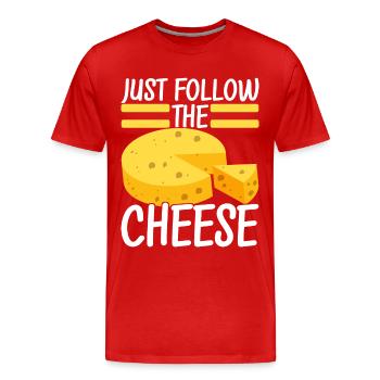 Amateurs de fromage Gouda - T-shirt bio Premium Homme - rouge - Devant - Damien (186cm)