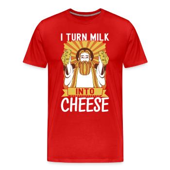 Cheese lovers Gouda cheese - Men's Premium Organic T-Shirt - red - Front - Damien (186cm)