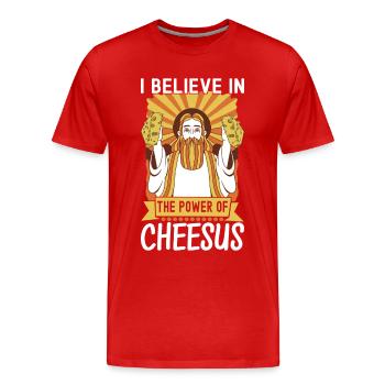 Amateurs de fromage Gouda - T-shirt bio Premium Homme - rouge - Devant - Damien (186cm)