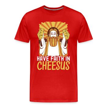 Amateurs de fromage Gouda - T-shirt bio Premium Homme - rouge - Devant - Damien (186cm)